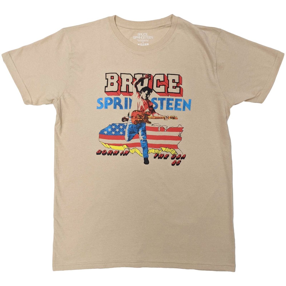 Bruce Springsteen - Born In The USA '85 Heren Tshirt - Bruin